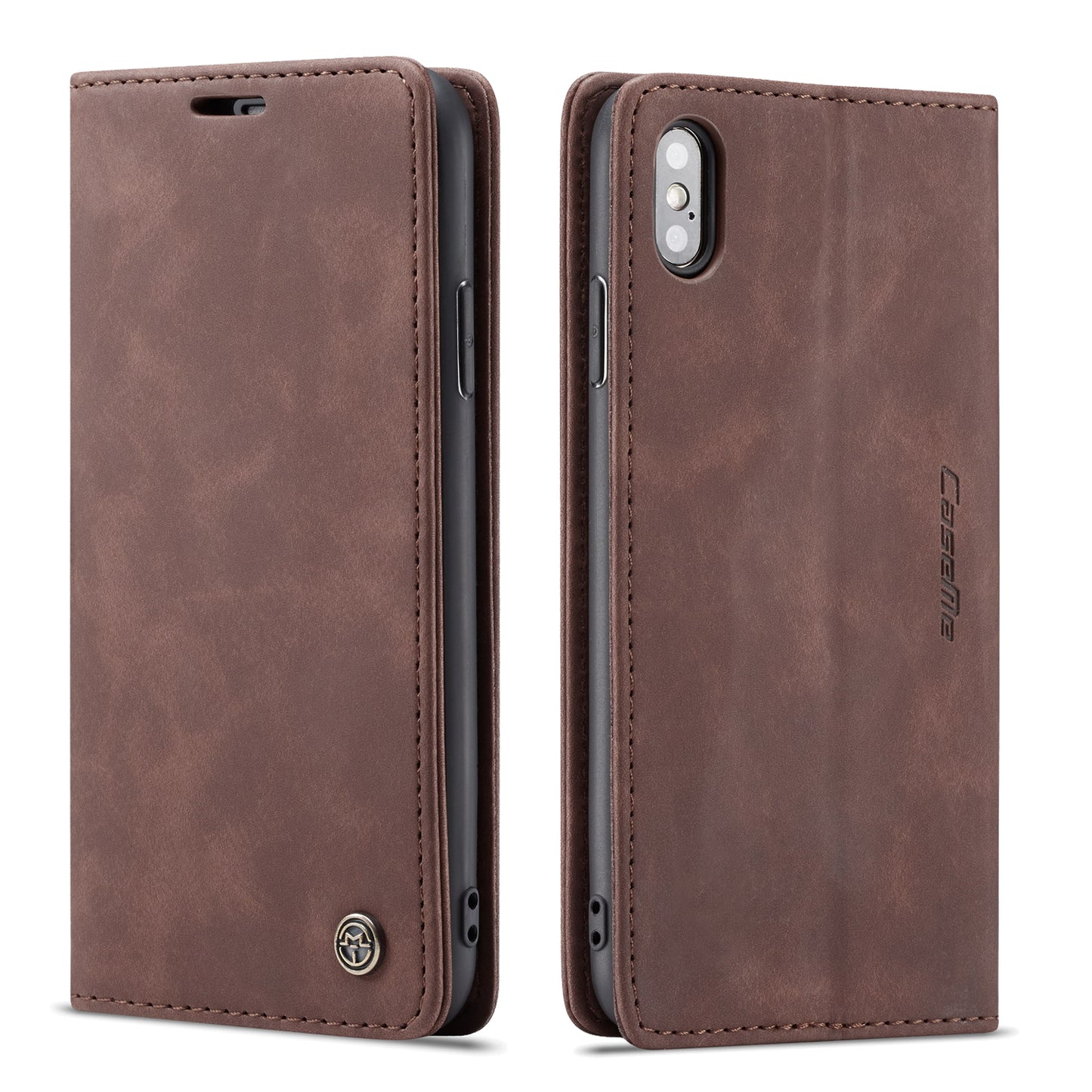 CASEME Luxury Antique iPhone Xs Max Leather Case Wallet