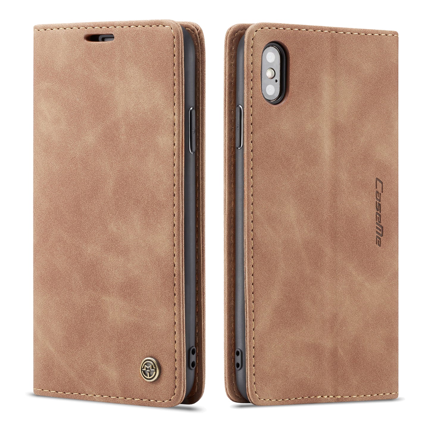 CASEME Luxury Antique iPhone Xs Max Leather Case Wallet