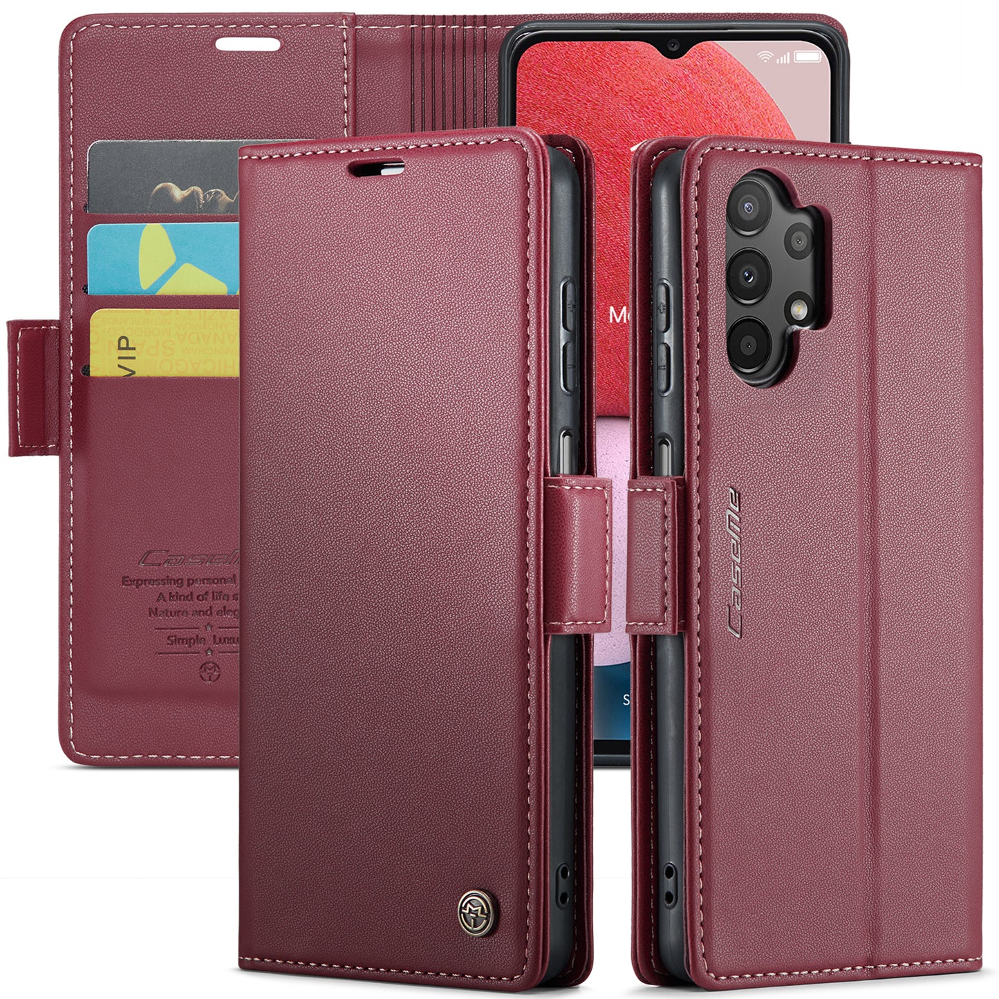 CASEME Butterfly Clasp Wallet Galaxy A04s Leather Case