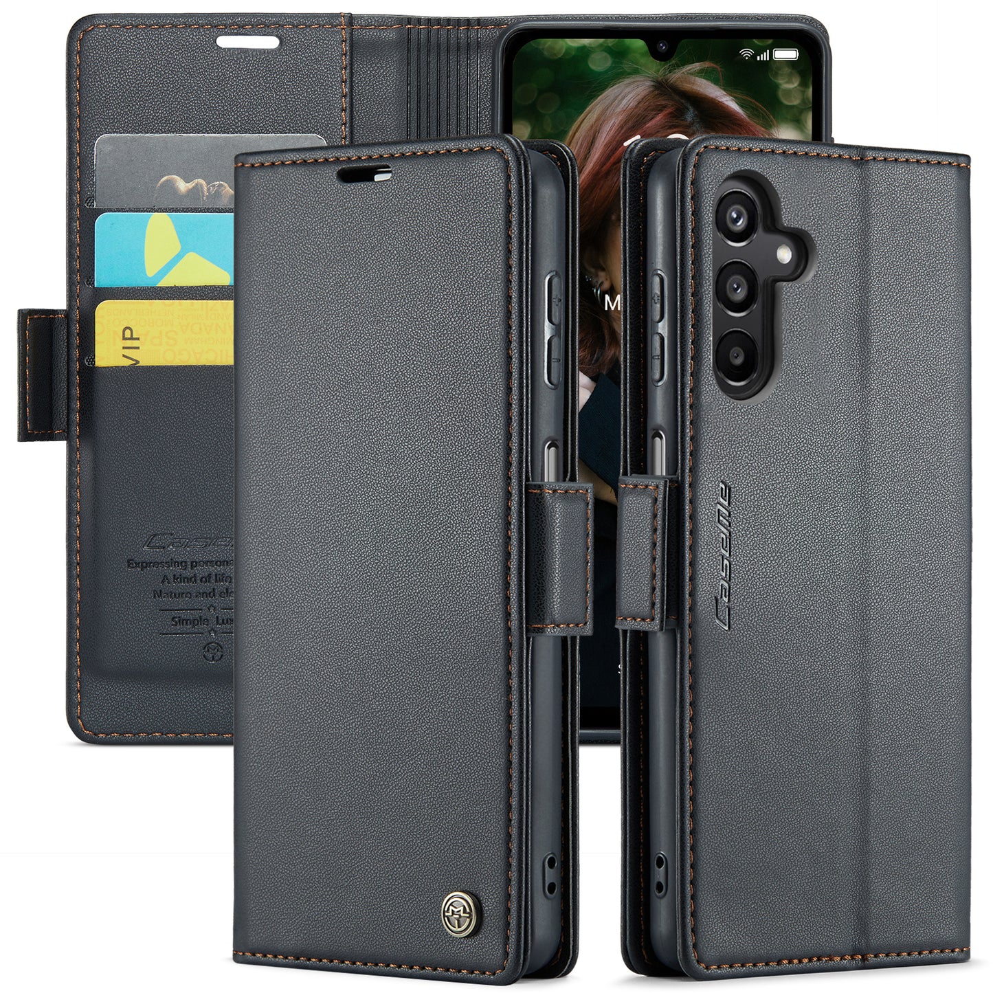 CASEME Butterfly Clasp Wallet Galaxy A15 Leather Case