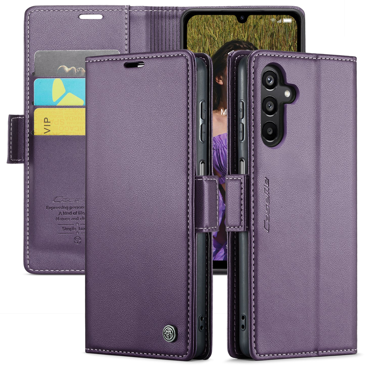 CASEME Butterfly Clasp Wallet Galaxy A15 Leather Case