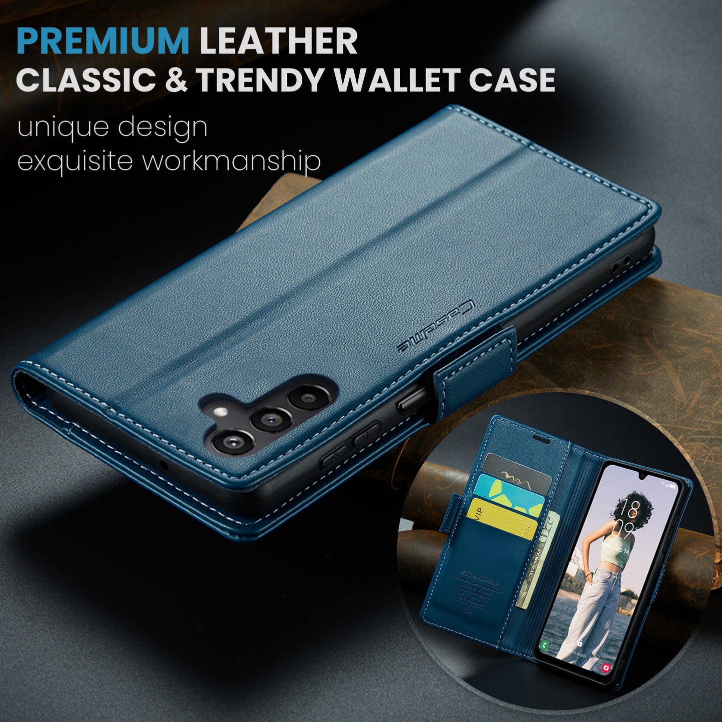 CASEME Butterfly Clasp Wallet Galaxy A15 Leather Case