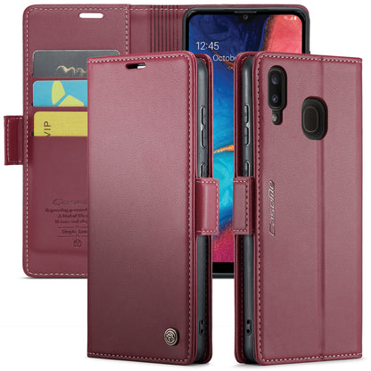 CASEME Butterfly Clasp Wallet Galaxy A30 Leather Case