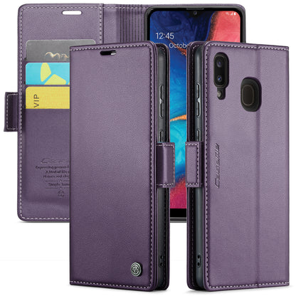 CASEME Butterfly Clasp Wallet Galaxy A30 Leather Case