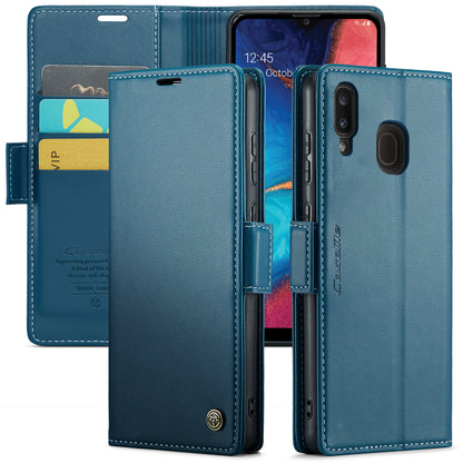 CASEME Butterfly Clasp Wallet Galaxy A30 Leather Case