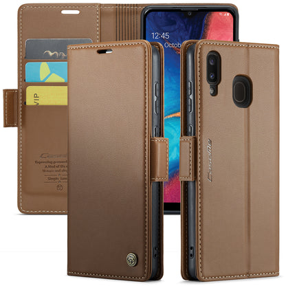 CASEME Butterfly Clasp Wallet Galaxy A04 Leather Case