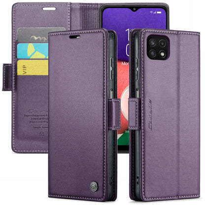 CASEME Butterfly Clasp Wallet Galaxy A22 Leather Case