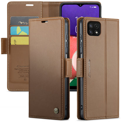 CASEME Butterfly Clasp Wallet Galaxy A22 Leather Case