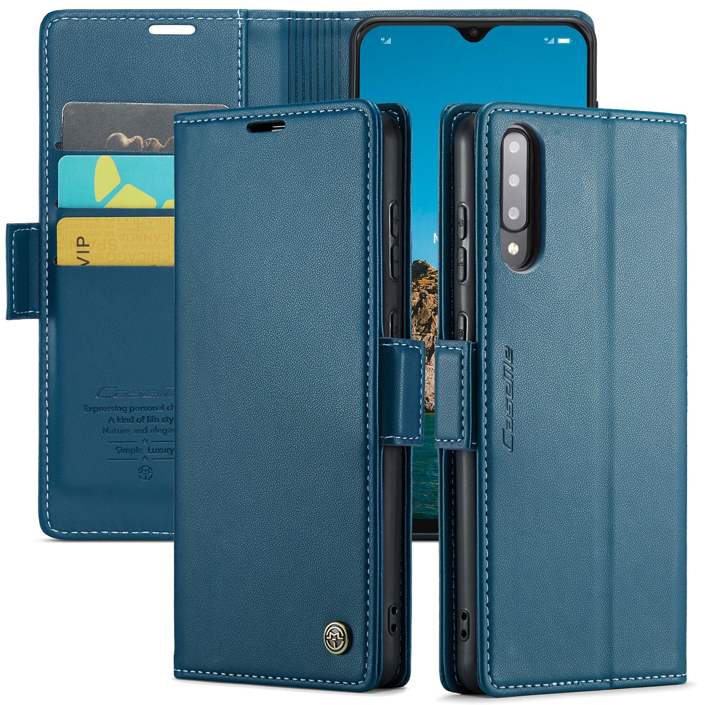 CASEME Butterfly Clasp Wallet Galaxy A30s Leather Case