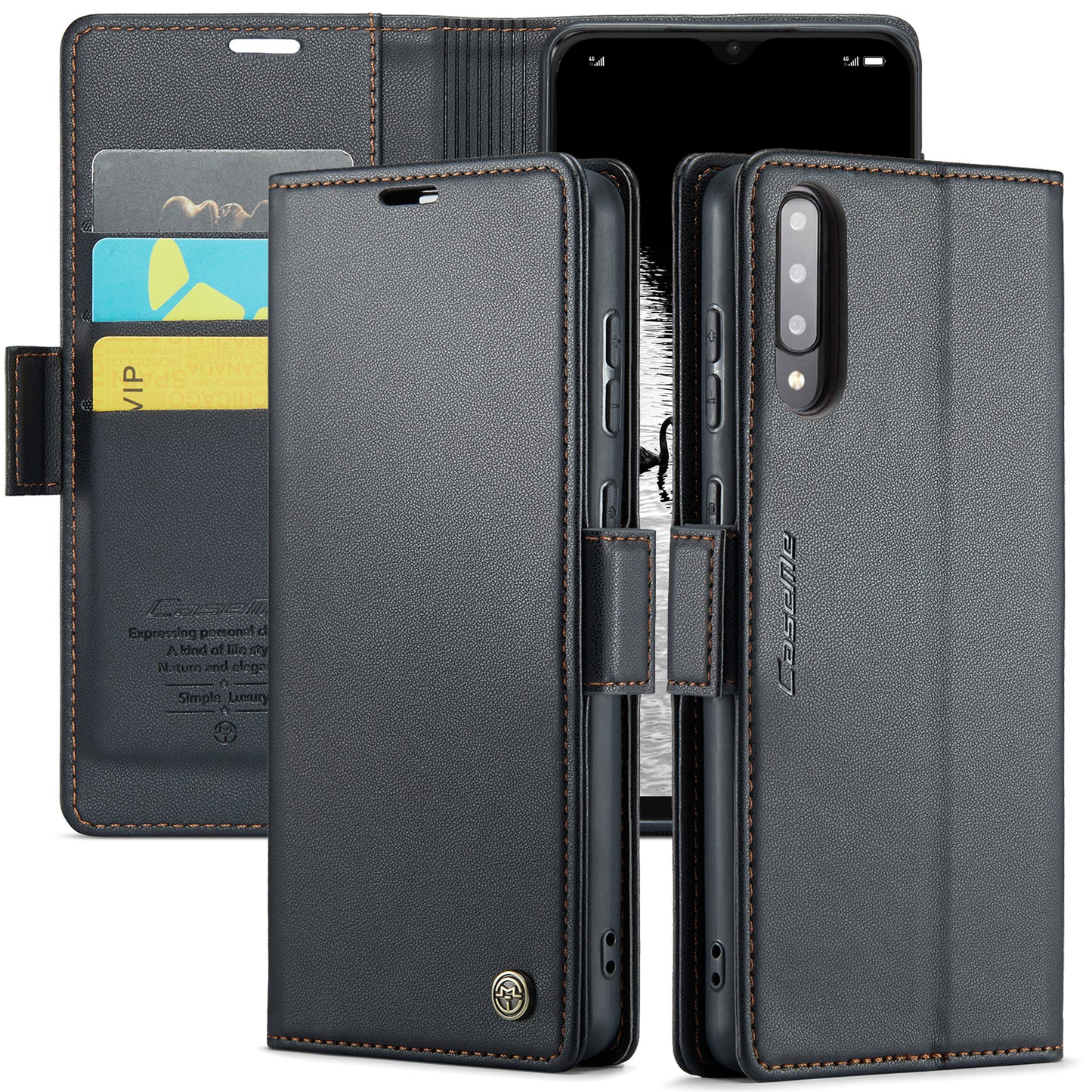 CASEME Butterfly Clasp Wallet Galaxy A30s Leather Case