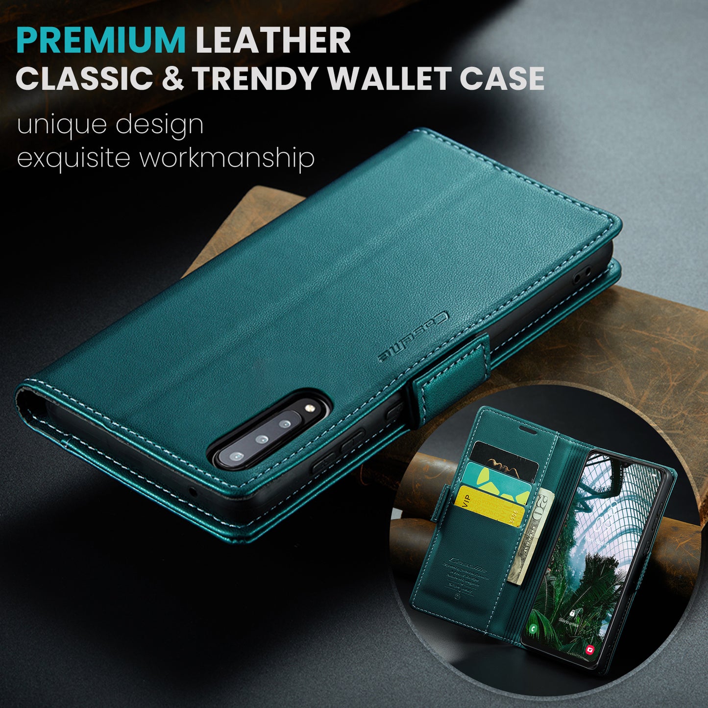 CASEME Butterfly Clasp Wallet Galaxy A30s Leather Case