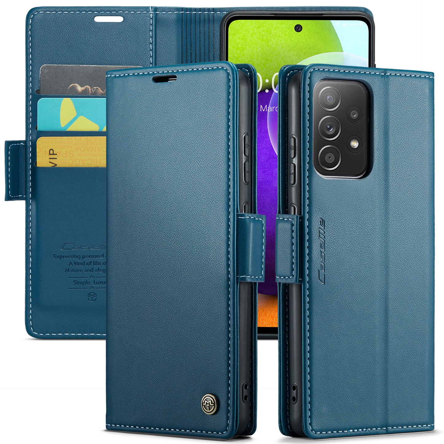 CASEME Butterfly Clasp Wallet Galaxy A52 Leather Case