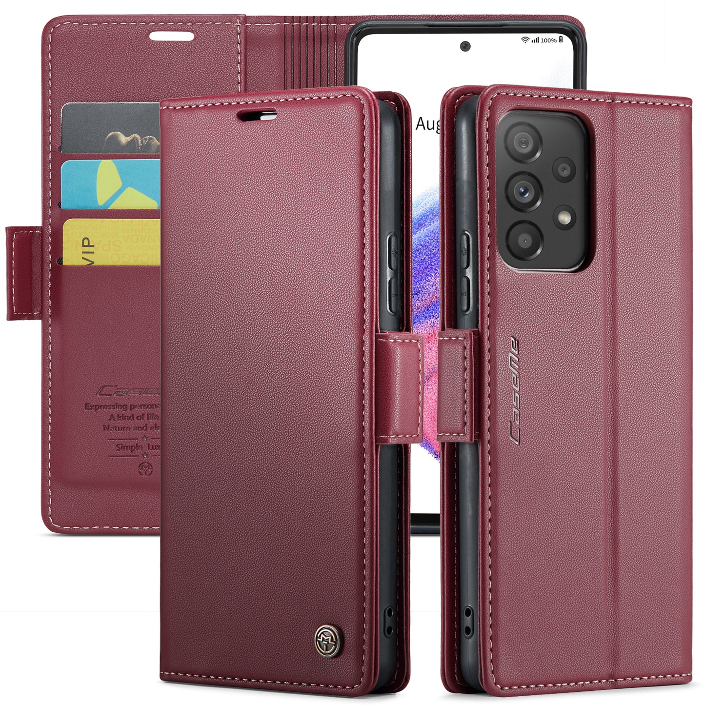 CASEME Butterfly Clasp Wallet Galaxy A53 Leather Case