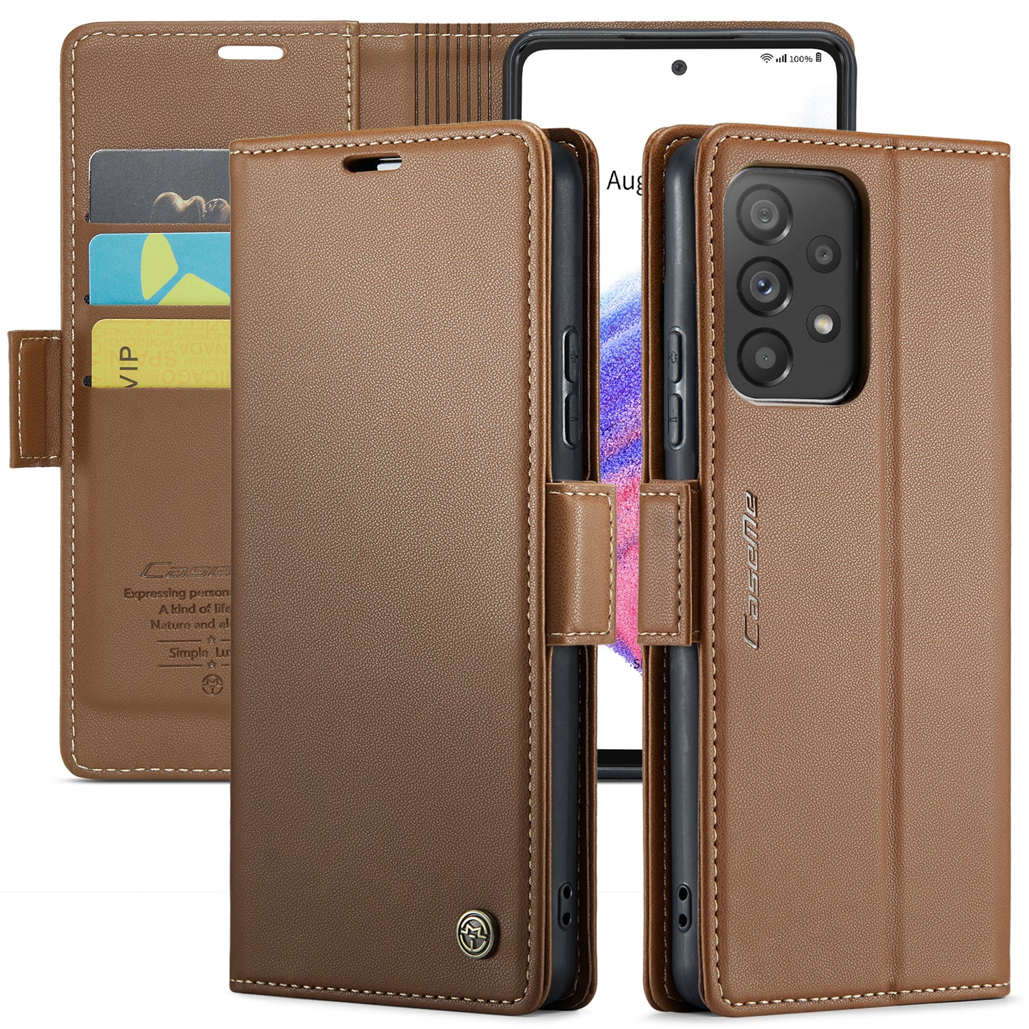 CASEME Butterfly Clasp Wallet Galaxy A53 Leather Case