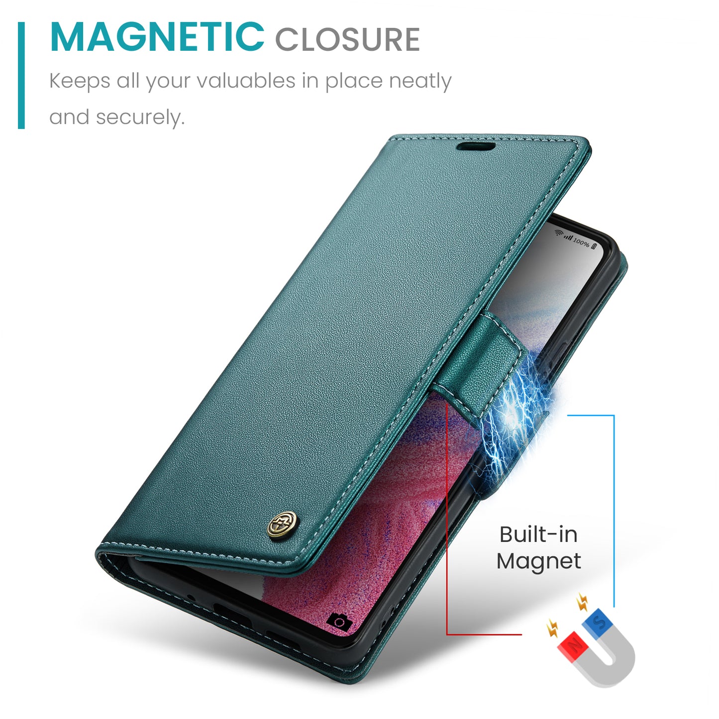 CASEME Butterfly Clasp Wallet Galaxy A53 Leather Case