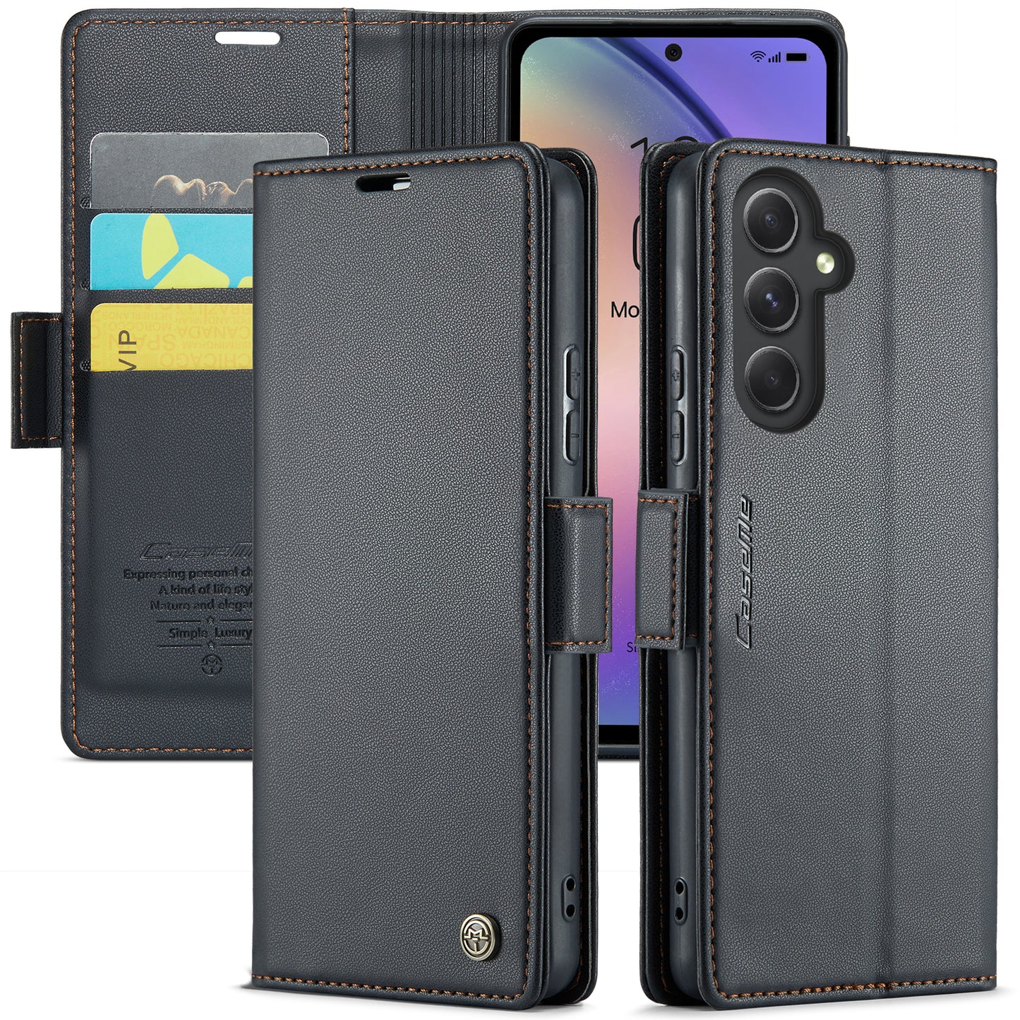 CASEME Butterfly Clasp Wallet Galaxy A54 Leather Case