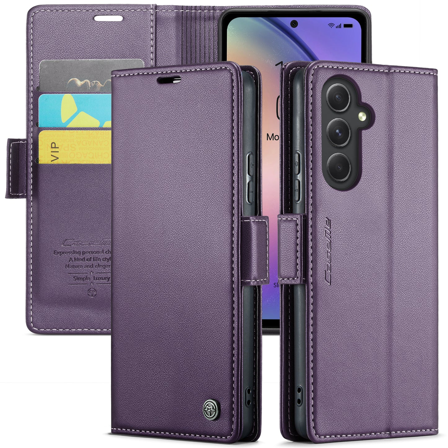 CASEME Butterfly Clasp Wallet Galaxy A54 Leather Case