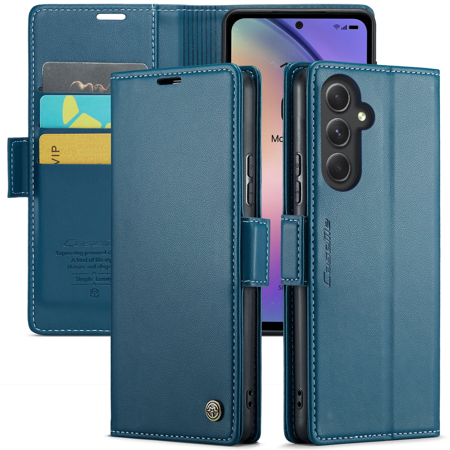 CASEME Butterfly Clasp Wallet Galaxy A54 Leather Case