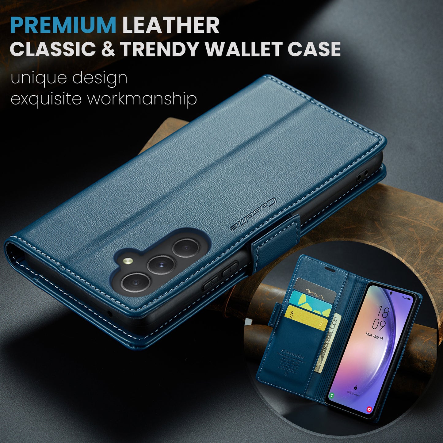 CASEME Butterfly Clasp Wallet Galaxy A54 Leather Case