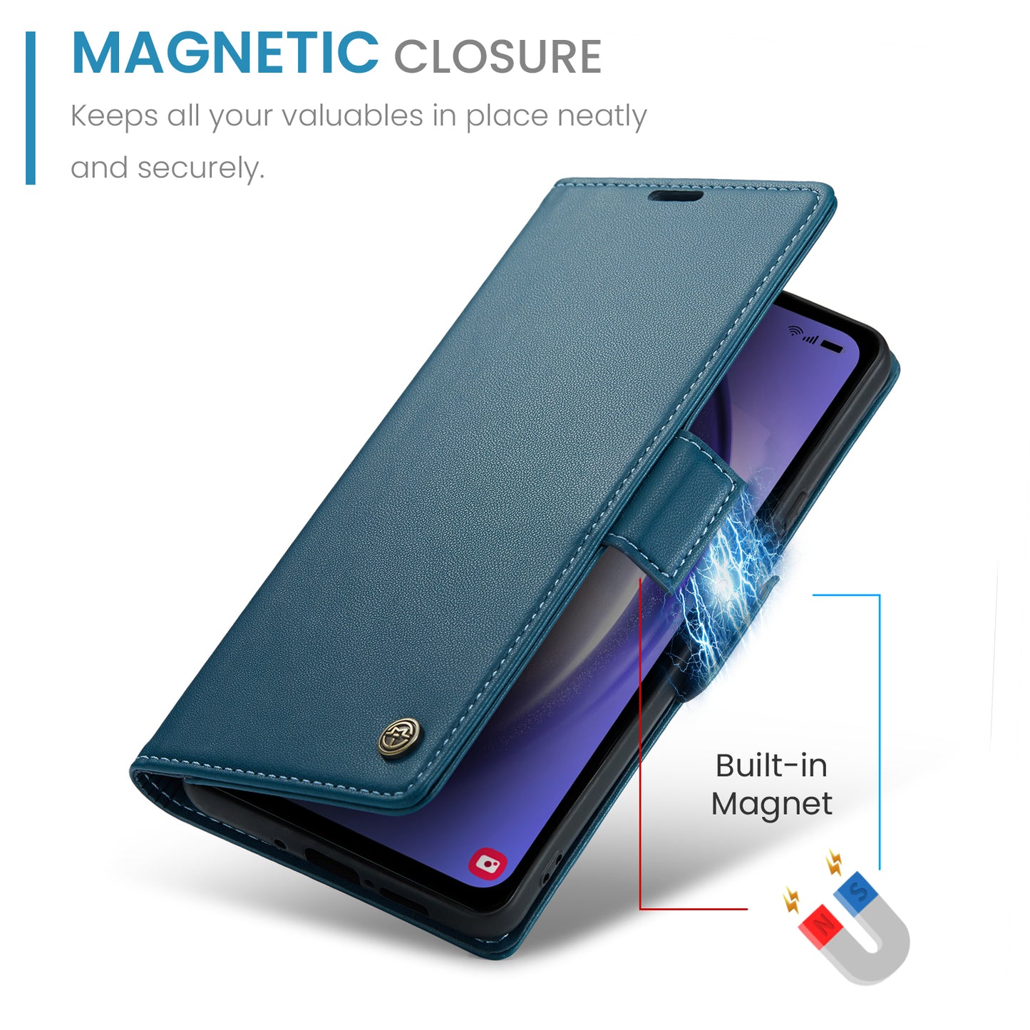 CASEME Butterfly Clasp Wallet Galaxy A54 Leather Case