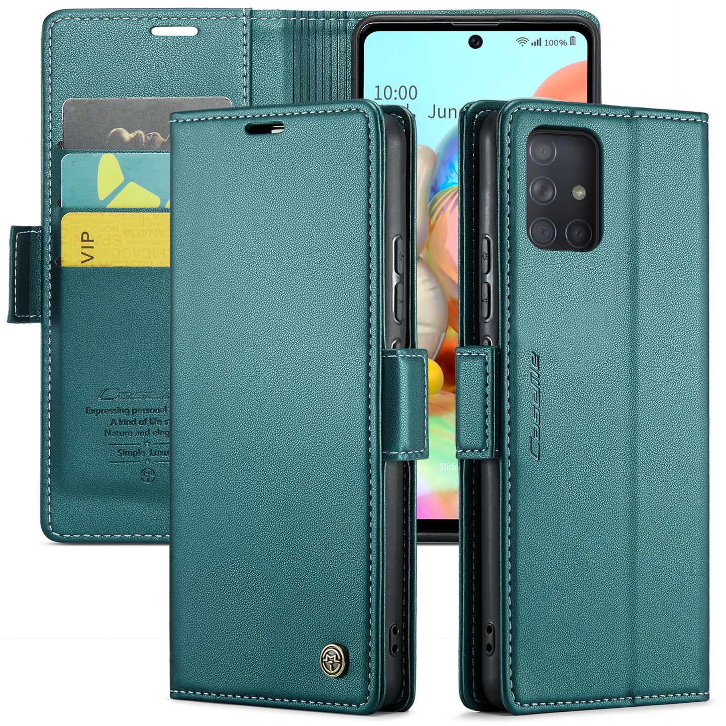 CASEME Butterfly Clasp Wallet Galaxy A71 Leather Case