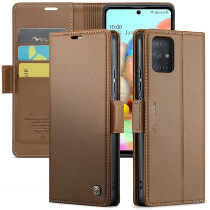 CASEME Butterfly Clasp Wallet Galaxy A71 Leather Case