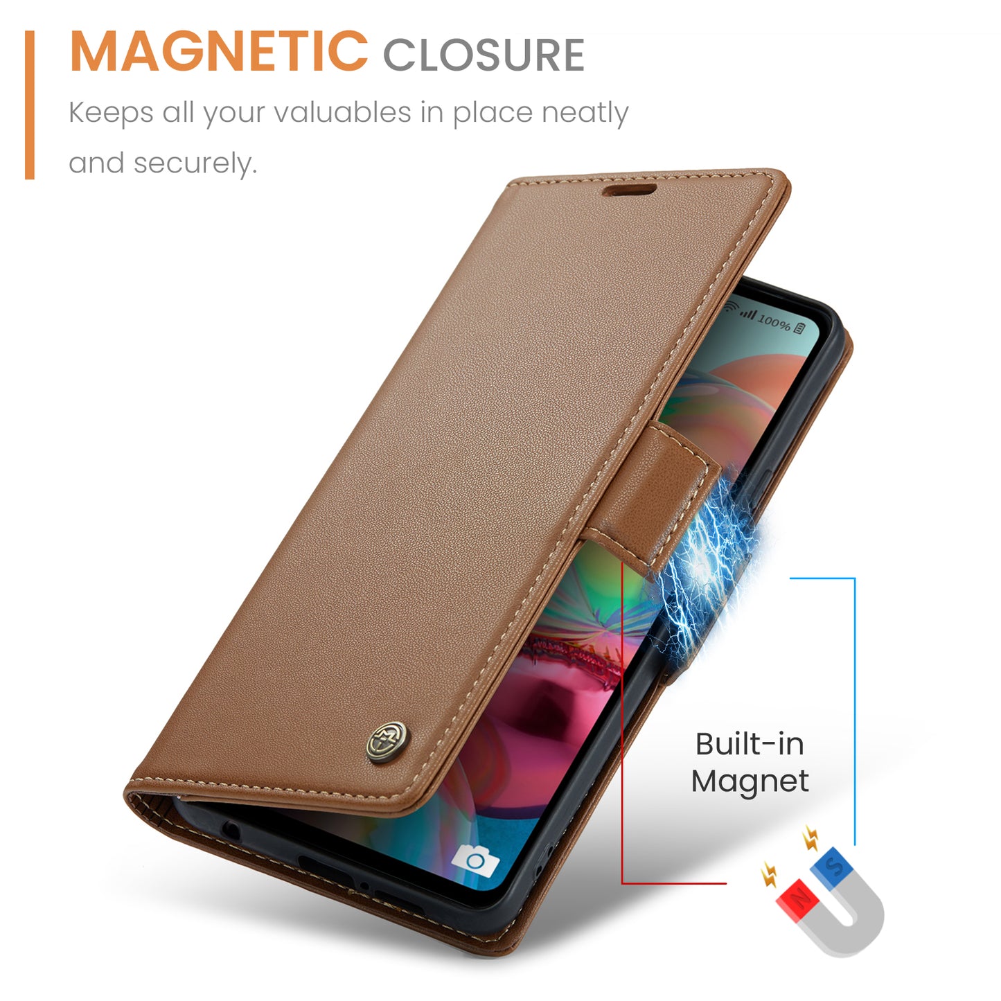 CASEME Butterfly Clasp Wallet Galaxy A71 Leather Case