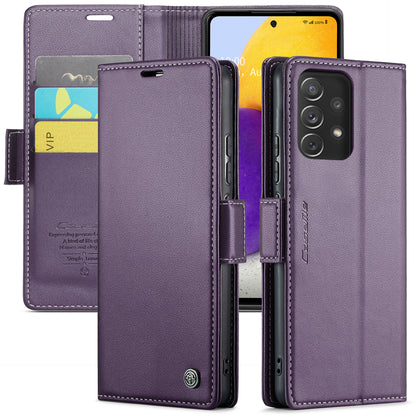 CASEME Butterfly Clasp Wallet Galaxy A72 Leather Case