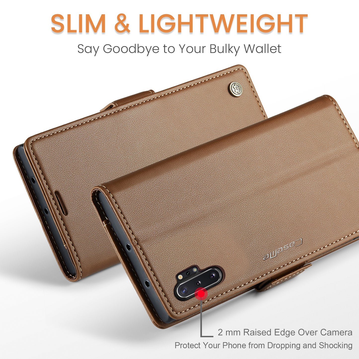 CASEME Butterfly Clasp Wallet Galaxy Note10+ Leather Case