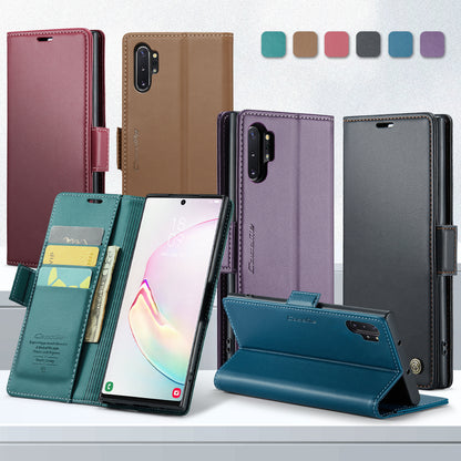 CASEME Butterfly Clasp Wallet Galaxy Note10+ Leather Case