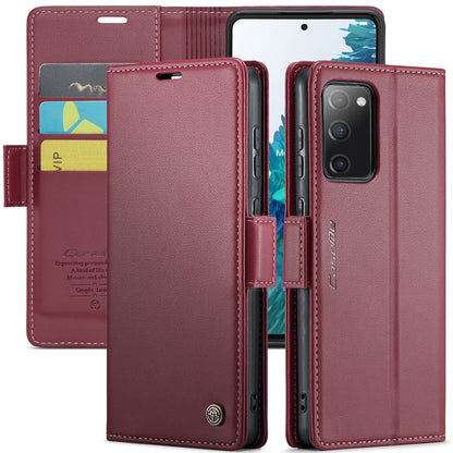 CASEME Butterfly Clasp Wallet Galaxy S20 FE Leather Case