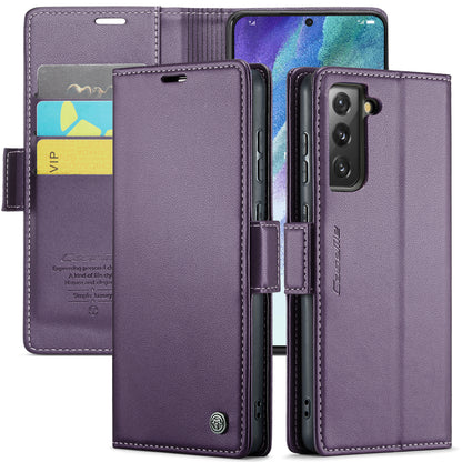 CASEME Butterfly Clasp Wallet Galaxy S21 FE Leather Case