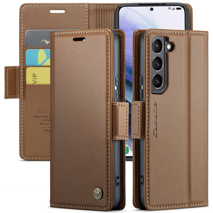 CASEME Butterfly Clasp Wallet Galaxy S21 Leather Case