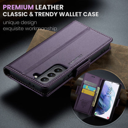 CASEME Butterfly Clasp Wallet Galaxy S21 Leather Case