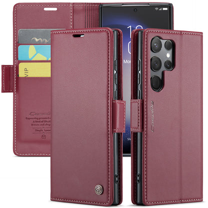 CASEME Butterfly Clasp Wallet Galaxy S23 Ultra Leather Case