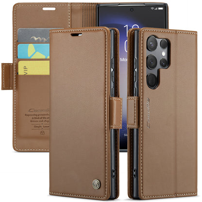 CASEME Butterfly Clasp Wallet Galaxy S23 Ultra Leather Case