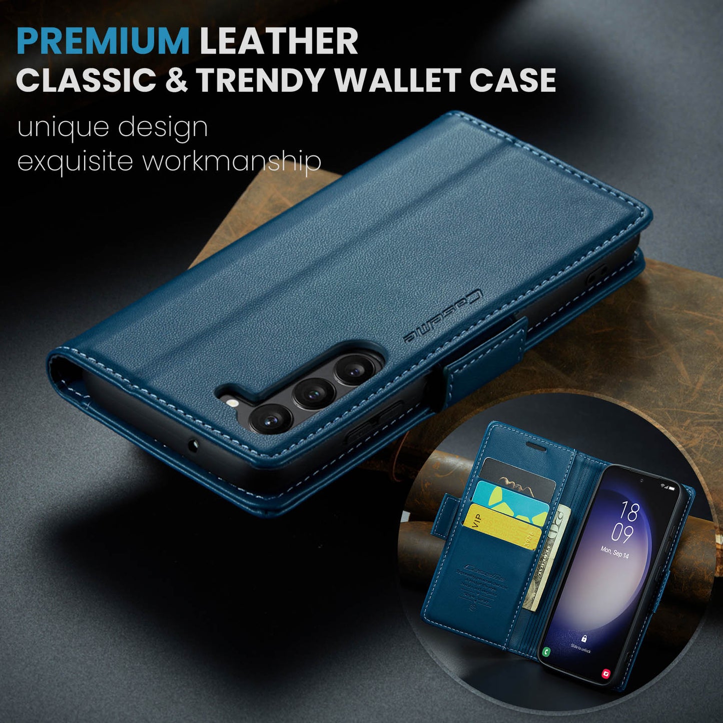 CASEME Butterfly Clasp Wallet Galaxy S23 Leather Case