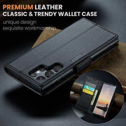 CASEME Butterfly Clasp Wallet Galaxy S24 Ultra Leather Case