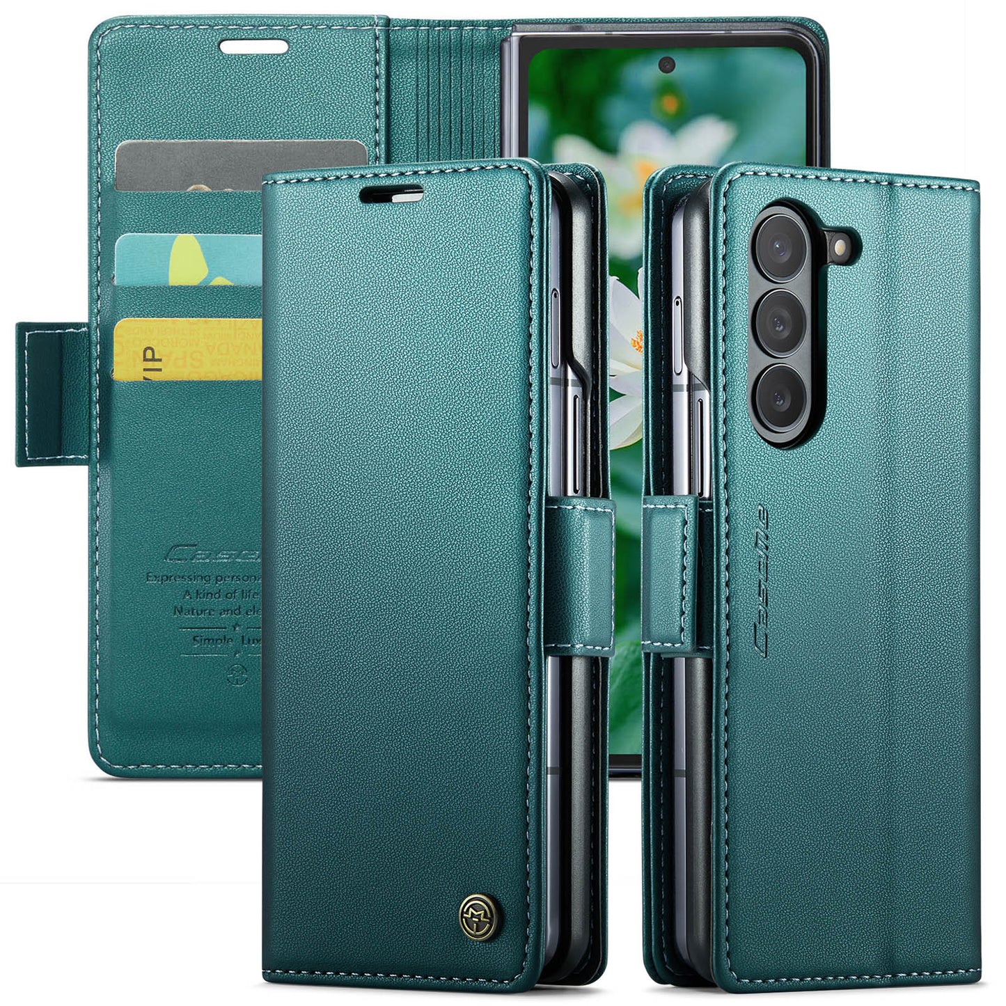 CASEME Butterfly Clasp Wallet Galaxy Z Fold6 Leather Case