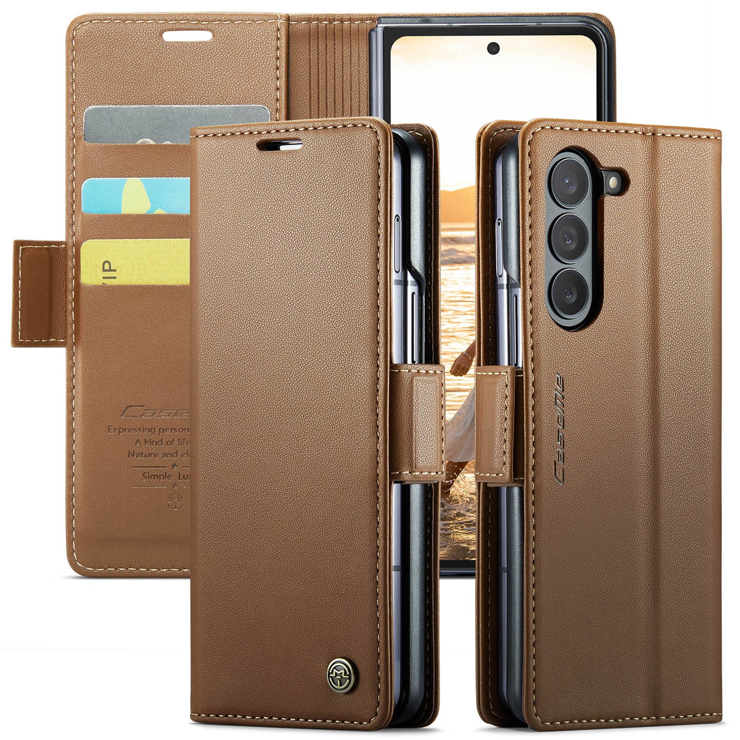 CASEME Butterfly Clasp Wallet Galaxy Z Fold6 Leather Case