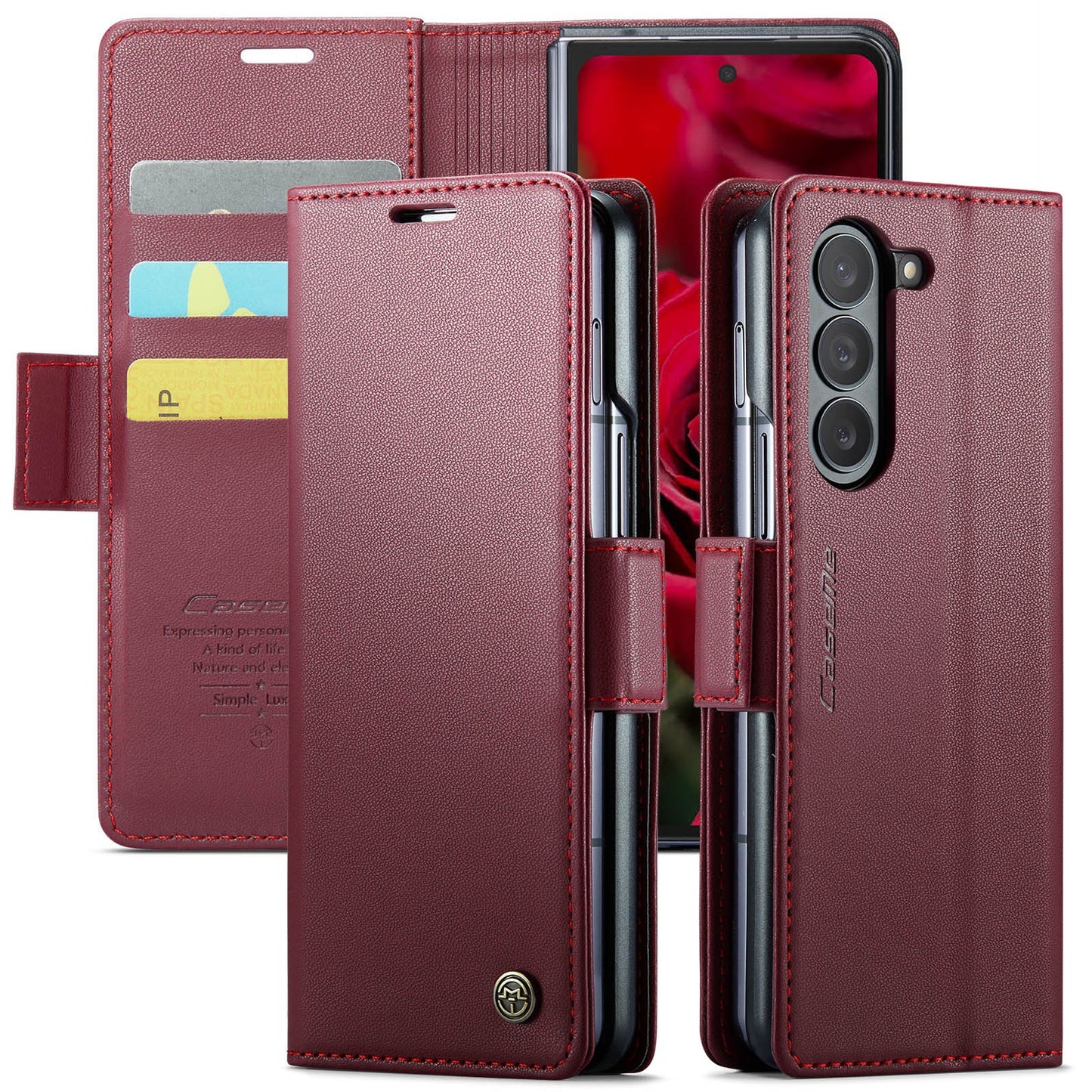 CASEME Butterfly Clasp Wallet Galaxy Z Fold6 Leather Case