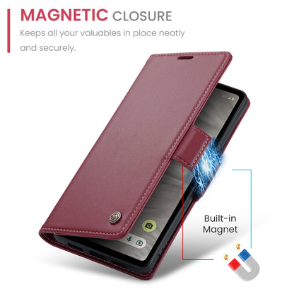 CASEME Butterfly Clasp Wallet Google Pixel 7A Leather Case