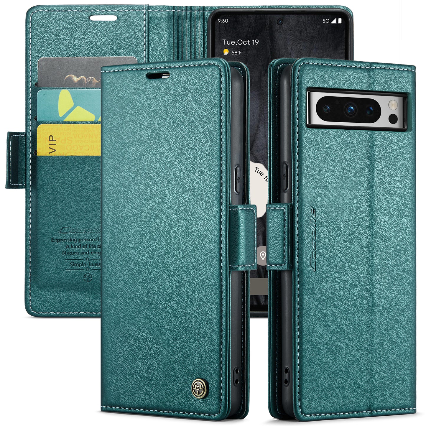 CASEME Butterfly Clasp Wallet Google Pixel 8 Pro Leather Case