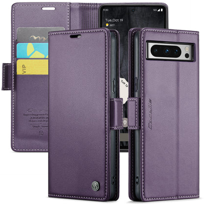 CASEME Butterfly Clasp Wallet Google Pixel 8 Pro Leather Case