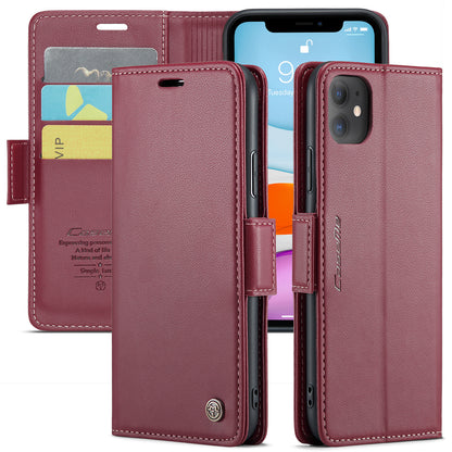 CASEME Butterfly Clasp Wallet iPhone 11 Leather Case