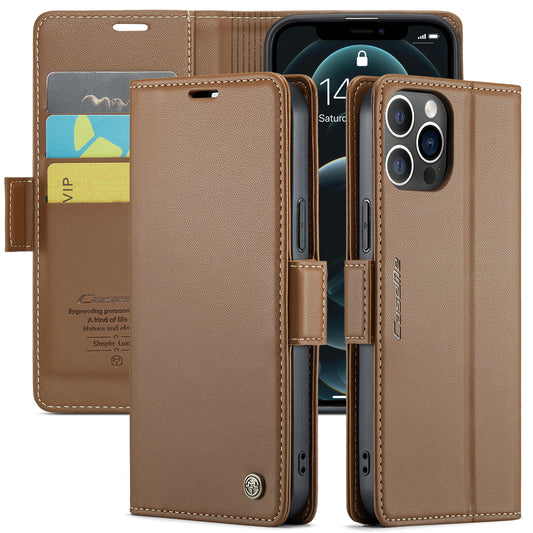 CASEME Butterfly Clasp Wallet iPhone 12 Pro Max Leather Case