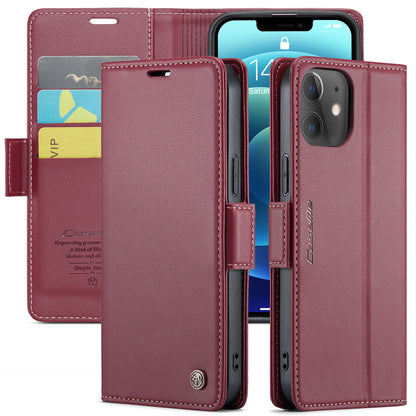 CASEME Butterfly Clasp Wallet iPhone 12 Mini Leather Case