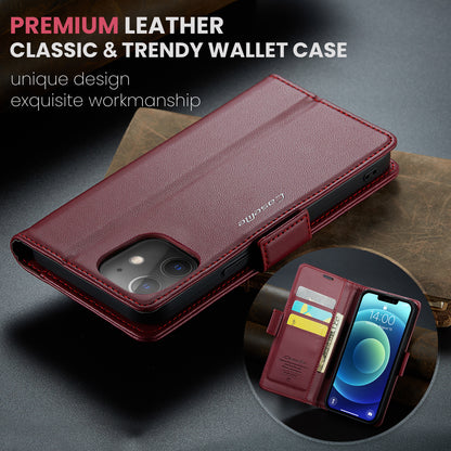 CASEME Butterfly Clasp Wallet iPhone 12 Mini Leather Case