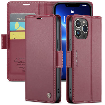 CASEME Butterfly Clasp Wallet iPhone 13 Pro Max Leather Case