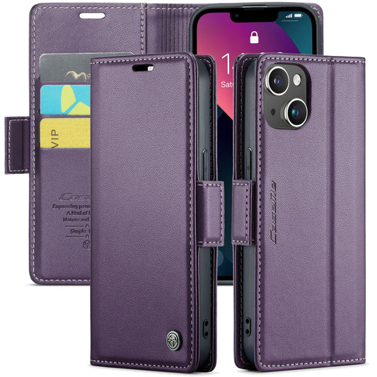 CASEME Butterfly Clasp Wallet iPhone 13 Leather Case